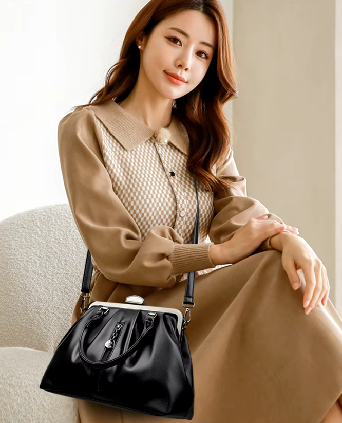 Designer Real Leather Handbag Leisure Casual Tote Crossbody Bags Mssza
