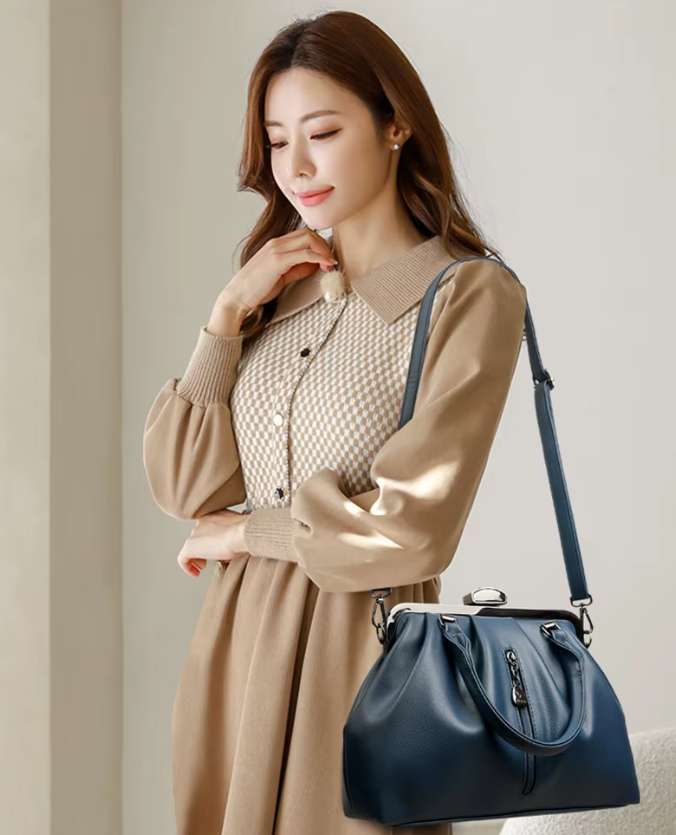 Designer Real Leather Handbag Leisure Casual Tote Crossbody Bags Mssza
