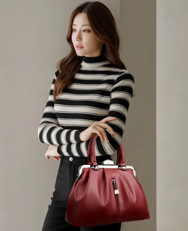Designer Real Leather Handbag Leisure Casual Tote Crossbody Bags Mssza