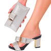 Diamond Bow Wallet High-Heeled Slippers Crystal Shoe Bag set Mssza