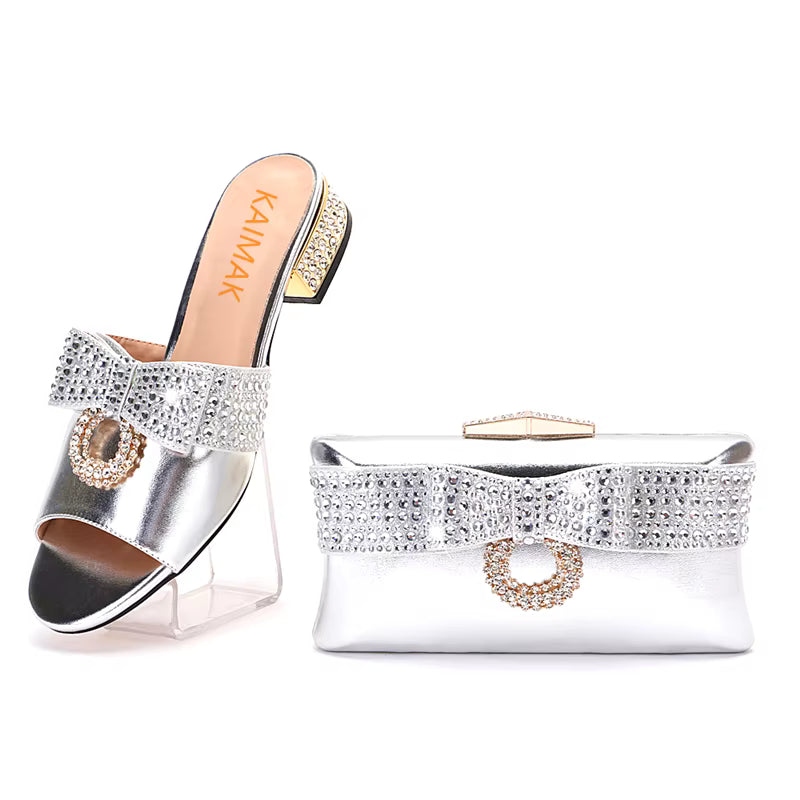 Diamond Clutch Crystal Flat Heel plus size Slippers Christmas Party Gift Rhine Stone Evening Bag Mssza