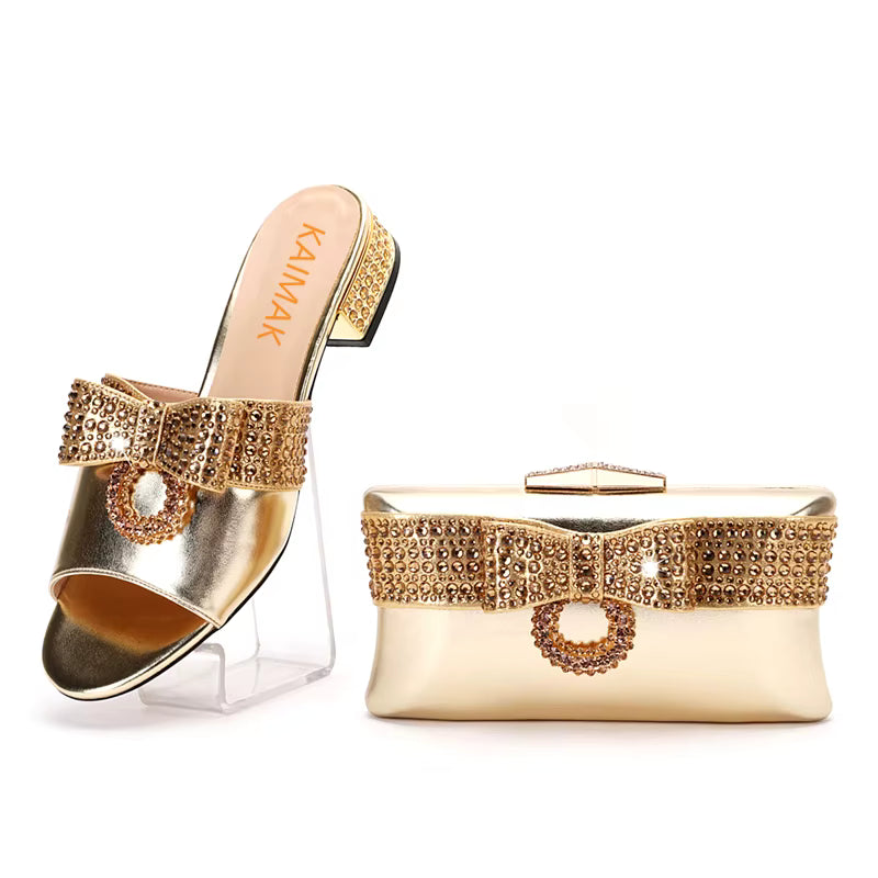 Diamond Clutch Crystal Flat Heel plus size Slippers Christmas Party Gift Rhine Stone Evening Bag Mssza