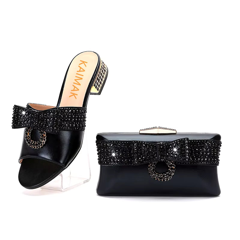 Diamond Clutch Crystal Flat Heel plus size Slippers Christmas Party Gift Rhine Stone Evening Bag Mssza
