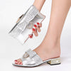 Diamond Clutch Crystal Flat Heel plus size Slippers Christmas Party Gift Rhine Stone Evening Bag Mssza