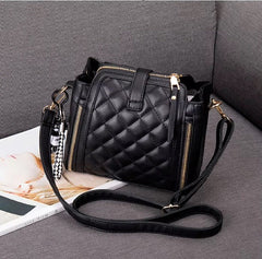 Diamond Lattice Bucket Bag Argyle Cross body Handbag Mssza