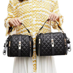 Diamond Lattice Bucket Bag Argyle Cross body Handbag Mssza