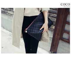Diamond Lattice Women Day Clutch Bag PU Leather Clutches Ladies Hand Bags  30*20CM Mssza
