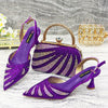 Diamond Studded Pointed Toe Party High Heels Gorgeous Shoes and Bag Mssza