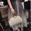 Diamonds Genuine Leather Pearl Clip Crossbody Shoulder Party Evening Bags Mssza