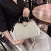 Diamonds Genuine Leather Pearl Clip Crossbody Shoulder Party Evening Bags Mssza