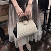 Diamonds Genuine Leather Pearl Clip Crossbody Shoulder Party Evening Bags Mssza