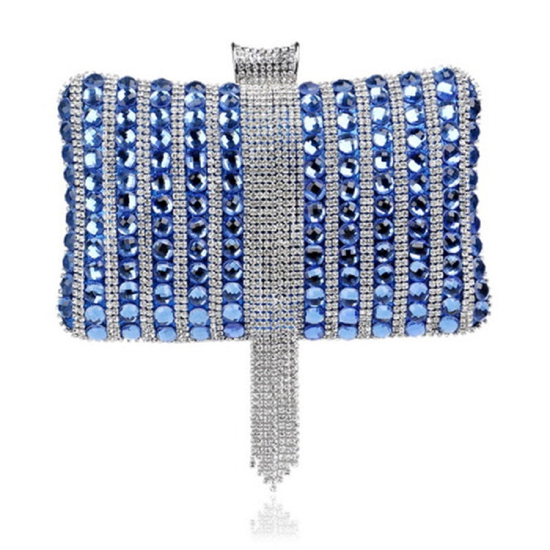 Diamonds Metal Wedding Clutch Mssza