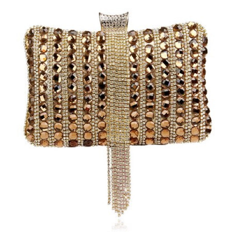 Diamonds Metal Wedding Clutch Mssza