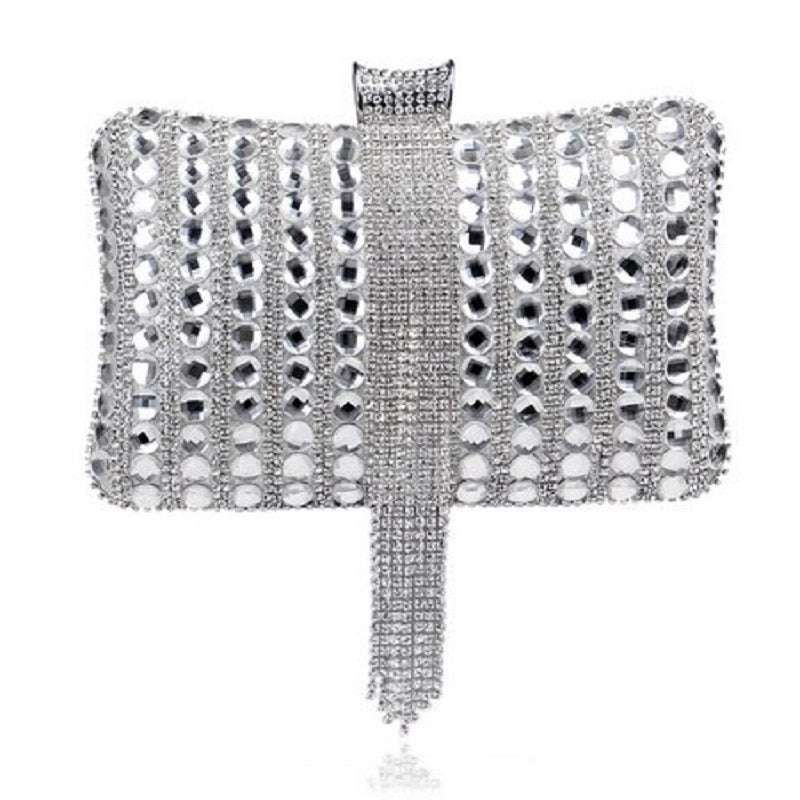 Diamonds Metal Wedding Clutch Mssza