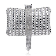 Diamonds Metal Wedding Clutch Mssza