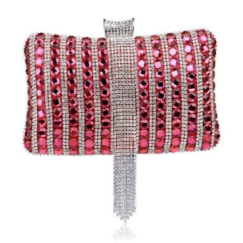 Diamonds Metal Wedding Clutch Mssza