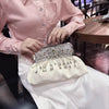 Luxury Elegant Diamonds Tassel Leather Chain Single Shoulder Banquet Evening Bags Mssza