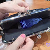 Luxury Elegant Diamonds Tassel Leather Chain Single Shoulder Banquet Evening Bags Mssza