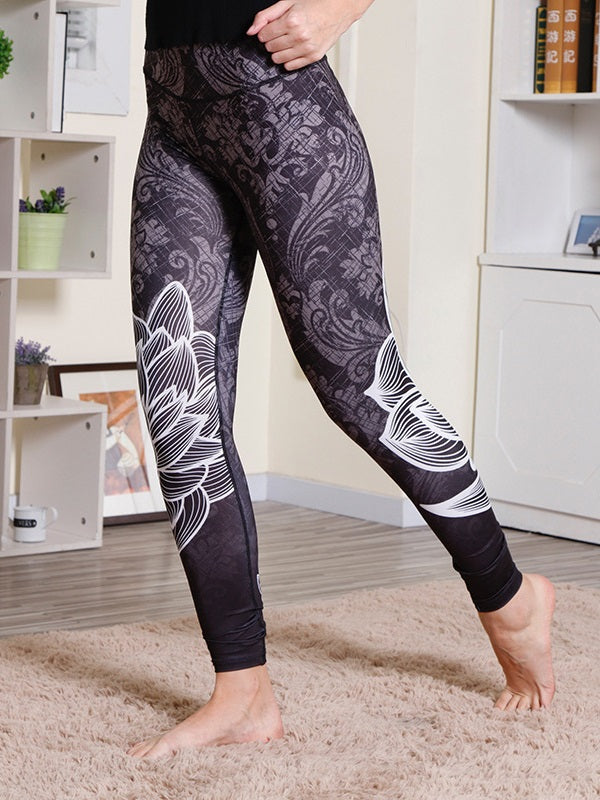 Digital Print High Waist Sports Leggings Mssza