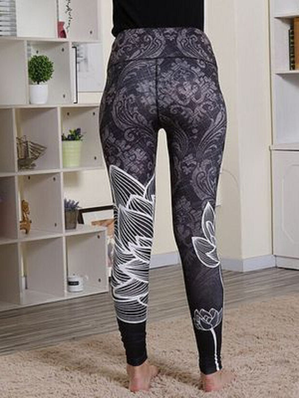 Digital Print High Waist Sports Leggings Mssza