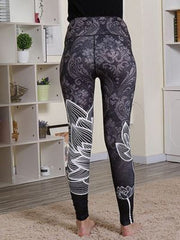 Digital Print High Waist Sports Leggings Mssza