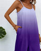 Digital Printing Color Gradient Sleeveless Casual Baggy Jumpsuit Mssza