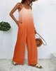 Digital Printing Color Gradient Sleeveless Casual Baggy Jumpsuit Mssza