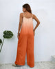 Digital Printing Color Gradient Sleeveless Casual Baggy Jumpsuit Mssza