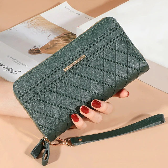 Double Zipper All-Match Card Holder Wallet Mssza
