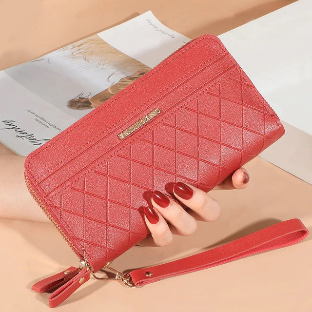 Double Zipper All-Match Card Holder Wallet Mssza