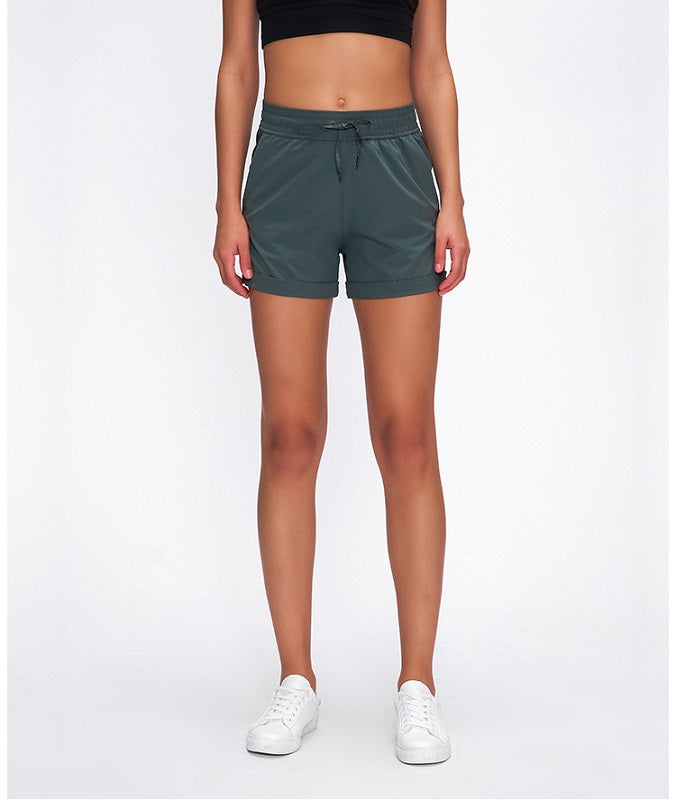 Elastic Drawstring Running Workout Gym Short with Pocket Mssza