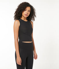 Elastic Ribbed Fitness Training Shirt Crop Tops Mssza