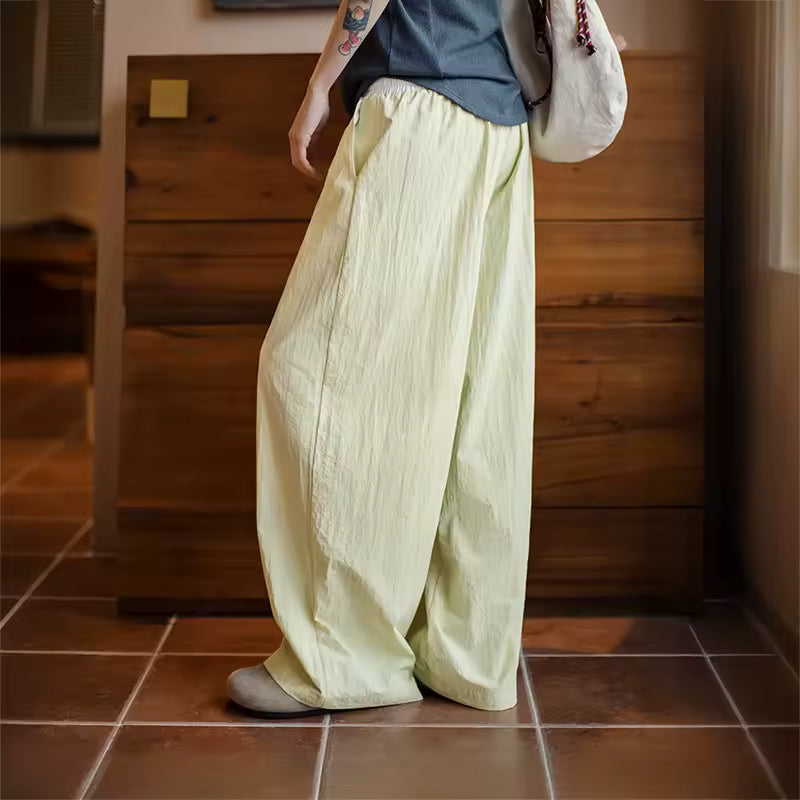 Casual Elastic Waist Color-Block Dance UV-Proof Sun Protection Joggers Pants Mssza