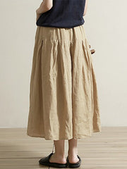 Elastic Waist Long Pants Solid Baggy Trousers Mssza