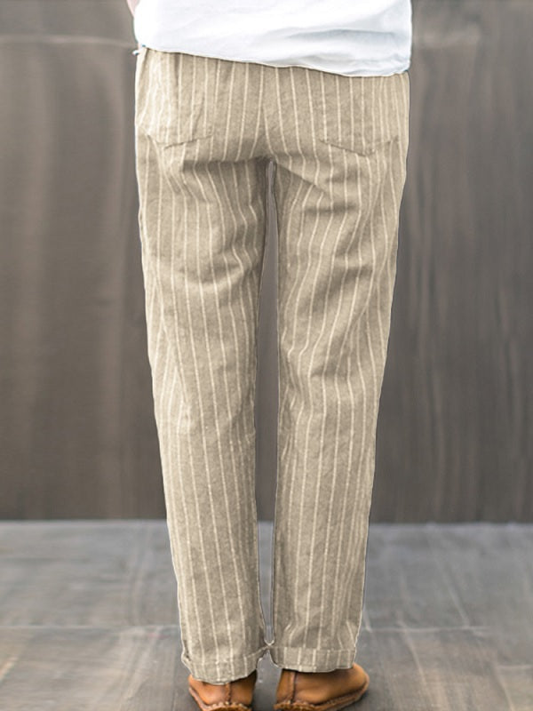 Elastic Waist Striped Harem Casual Loose Pant Mssza