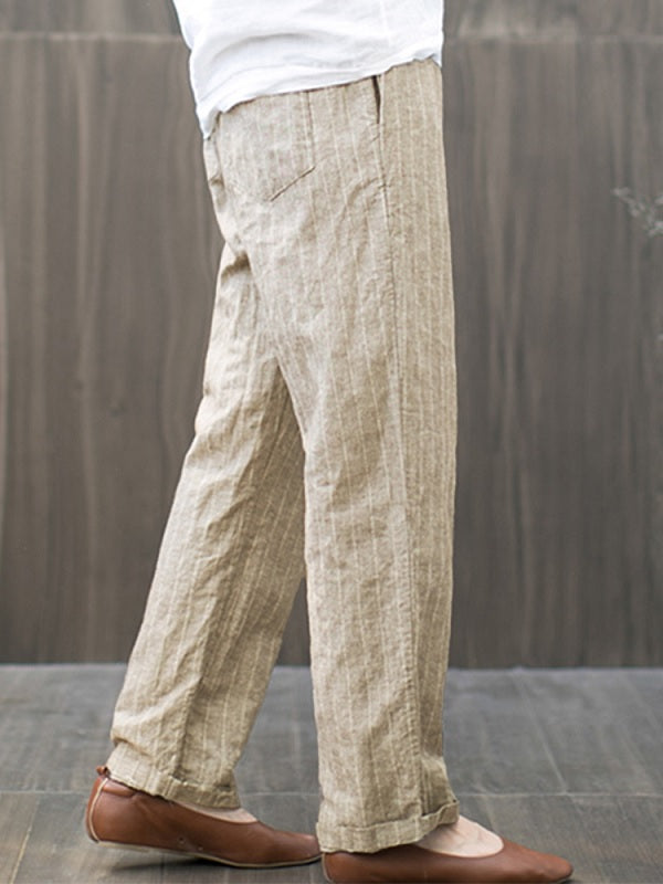 Elastic Waist Striped Harem Casual Loose Pant Mssza