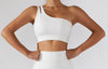 Elasticity Single Strap Chest Pad Shockproof Running Sports Bra Mssza
