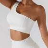 Elasticity Single Strap Chest Pad Shockproof Running Sports Bra Mssza