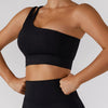Elasticity Single Strap Chest Pad Shockproof Running Sports Bra Mssza