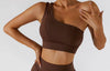 Elasticity Single Strap Chest Pad Shockproof Running Sports Bra Mssza