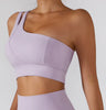 Elasticity Single Strap Chest Pad Shockproof Running Sports Bra Mssza