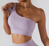 Elasticity Single Strap Chest Pad Shockproof Running Sports Bra Mssza