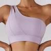 Elasticity Single Strap Chest Pad Shockproof Running Sports Bra Mssza