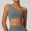 Elasticity Single Strap Chest Pad Shockproof Running Sports Bra Mssza