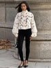 Elegant 3D Flower Lantern Long Sleeve Patchwork Mesh Shirts Mssza