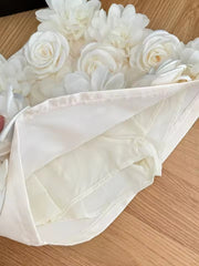 Elegant A-link Three-Dimensional Decoration Floral Mini Skirt Mssza