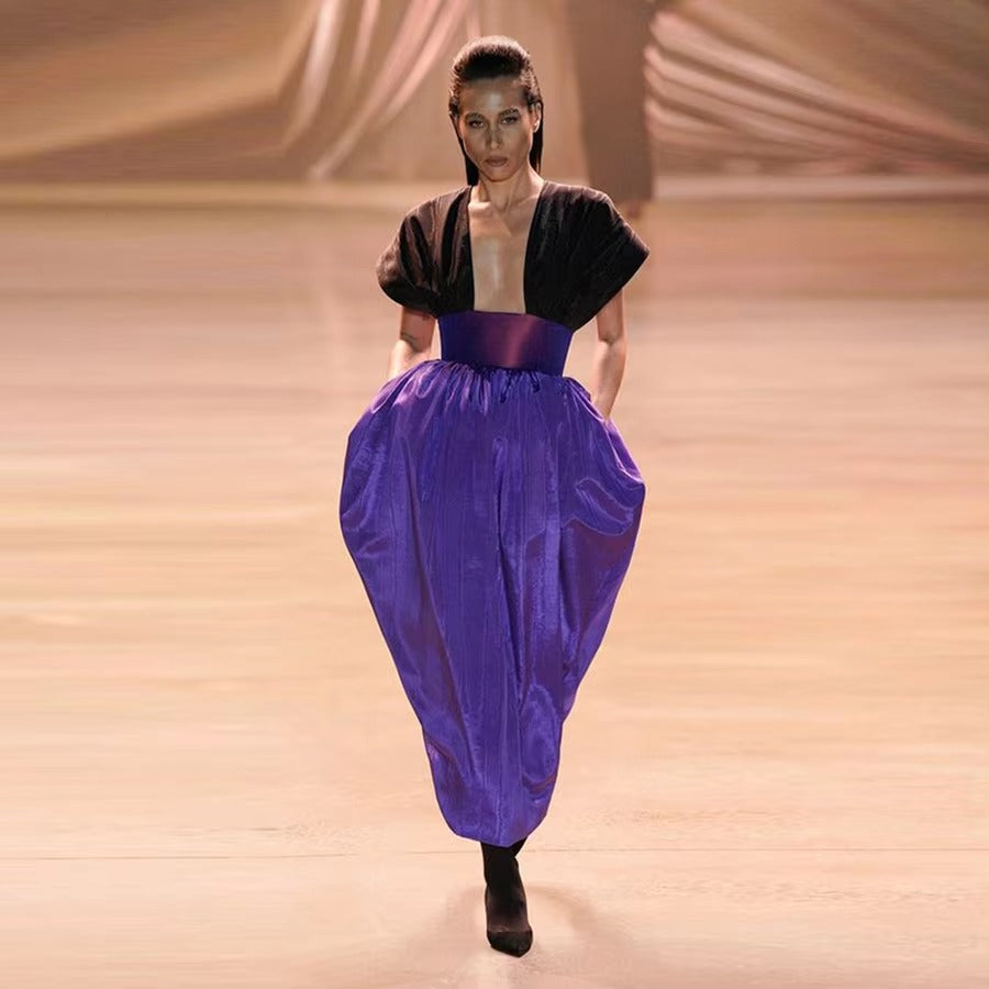 Elegant Acetate Satin Pencil Skirt With Pockets Formal Wear Mssza
