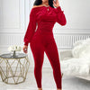 Elegant Asymmetrical Long Sleeve One-Shoulder Natural Waist Ankle Length Mssza