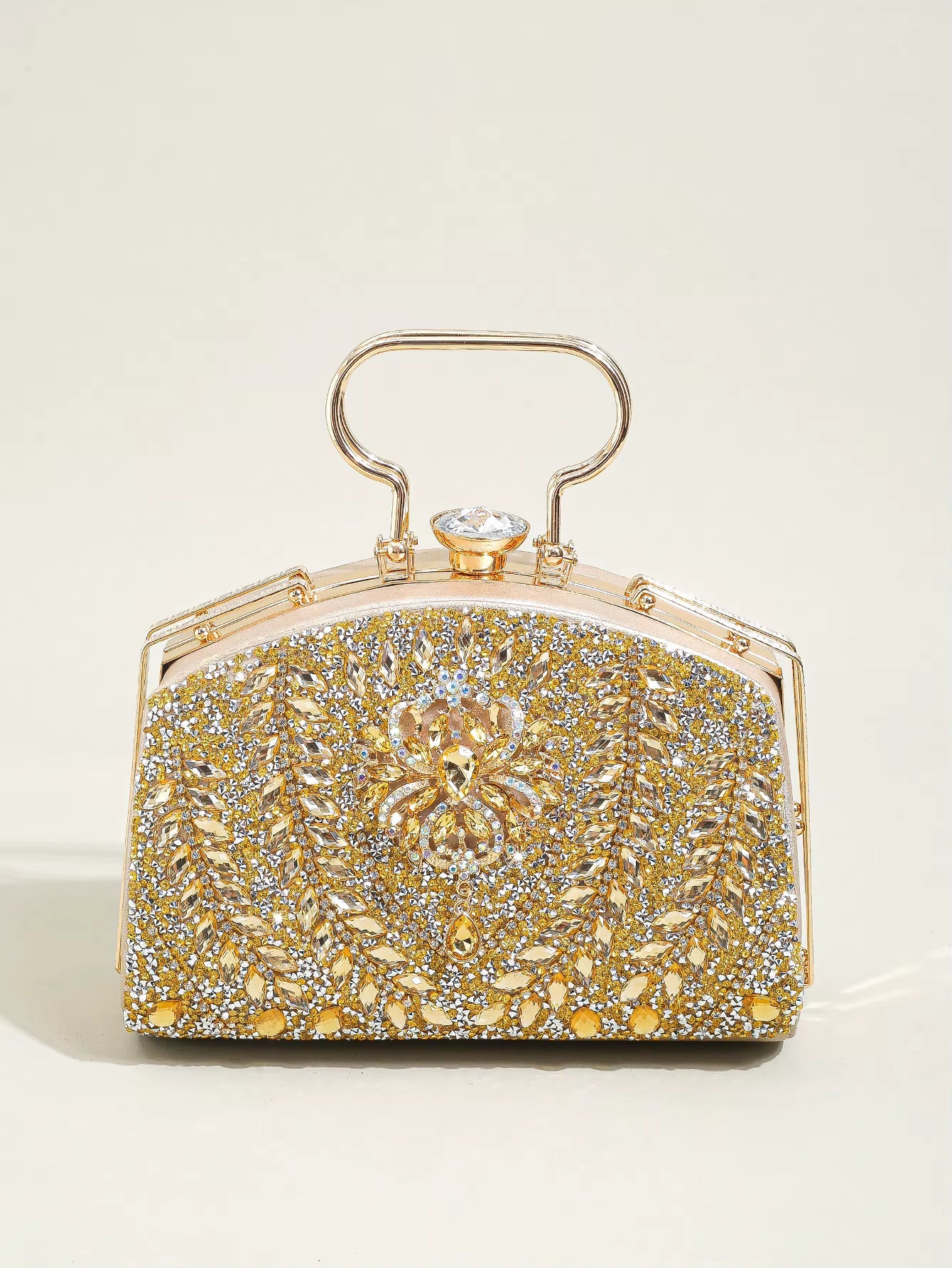 Elegant Beads Decor Classic Glitter Luxury Party Mini Satchel Dinner Bag Mssza