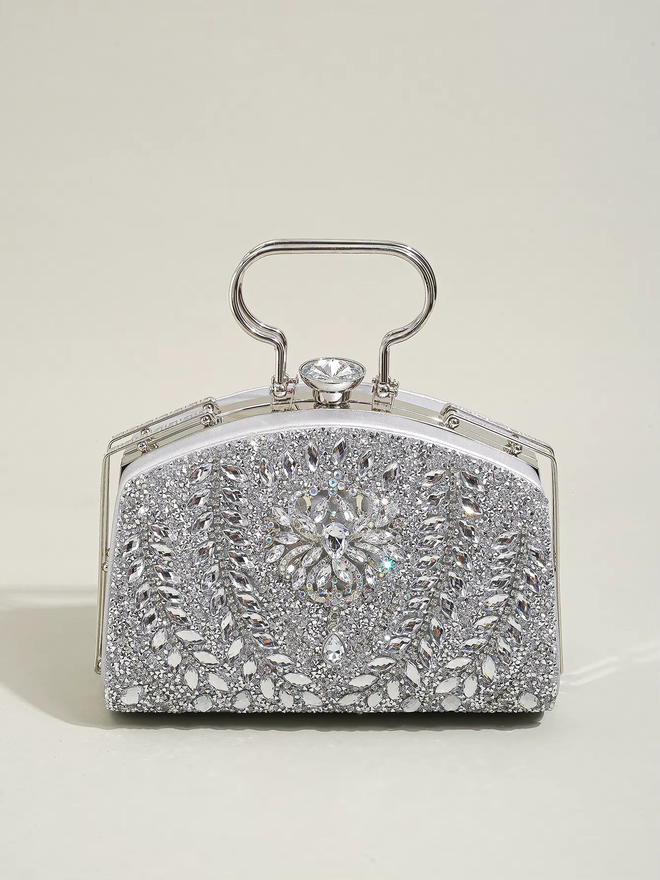 Elegant Beads Decor Classic Glitter Luxury Party Mini Satchel Dinner Bag Mssza
